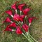 Artificial Calla Lily Red Flowers 12Pcs for Wedding Bouquet Home Decoration Faux Calla Lilies Flower, Dark Red